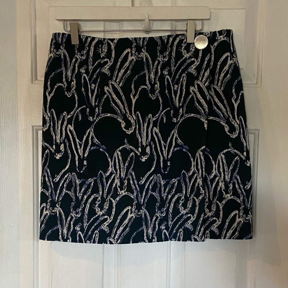 Grey by Jason Wu Faux Wrap Mini Skirt Wool Forest Green Size 8